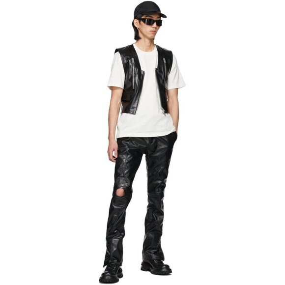 Adyar Leather Brace Trousers Size XL Mens Black NWT - Picture 16 of 16